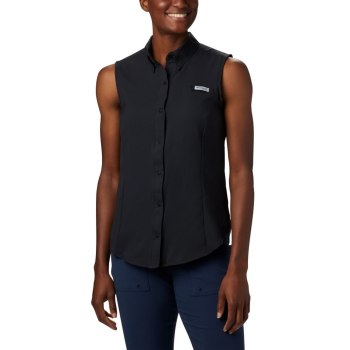 Columbia Overhemd Dames, PFG Tamiami Sleeveless Zwart, 61JCELTHM